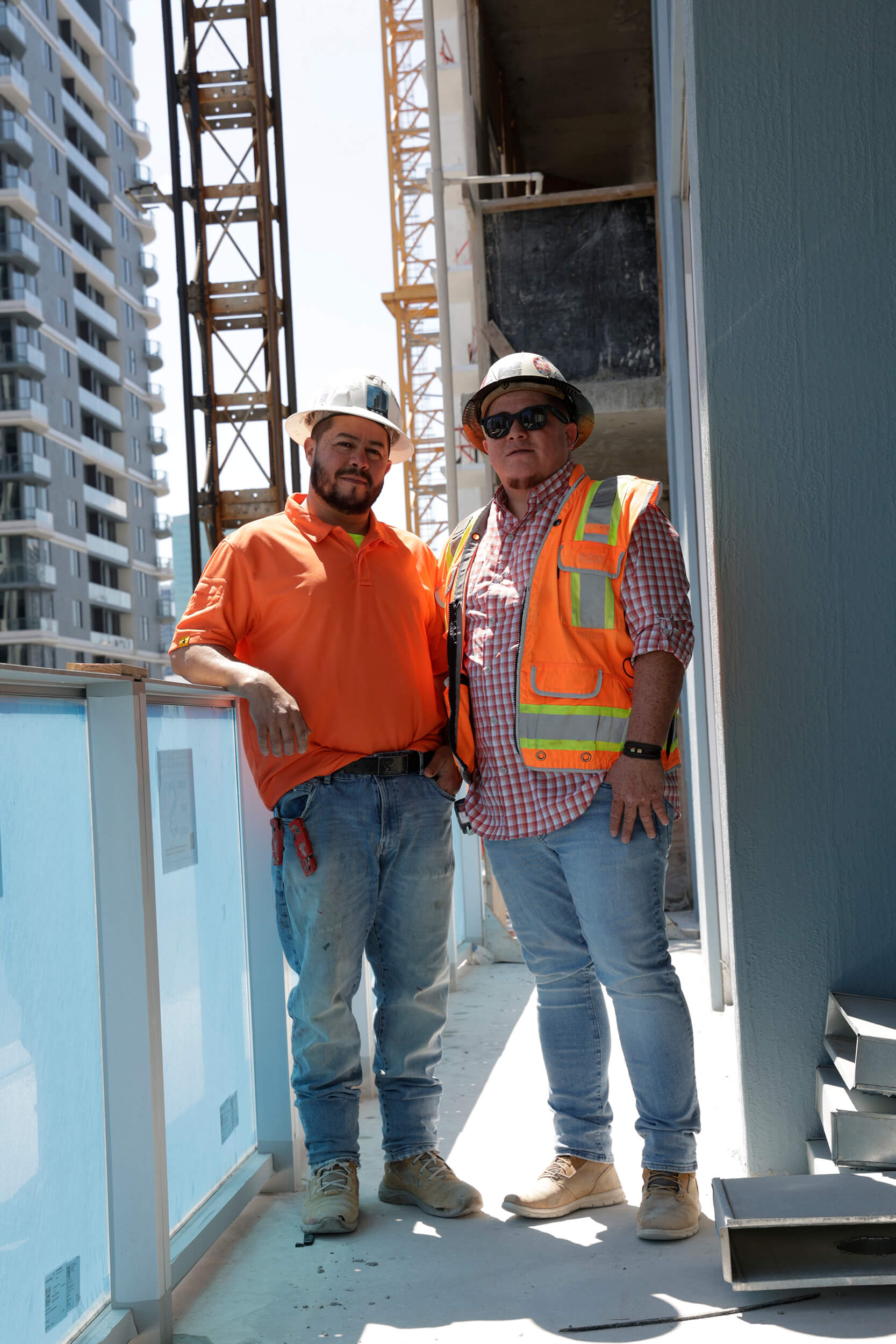 JM Tile Solution crew on a Miami construction site
